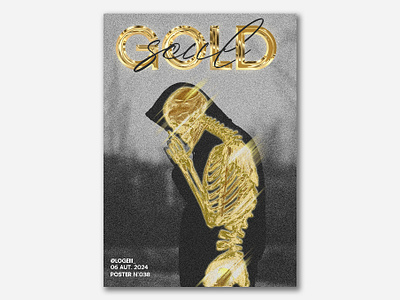 Gold Soul | Poster 038 blur dark design gold graphic design metalic noise poster typo