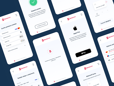 Online payment widget - Besteron app apple pay bank besteron card figma google pay mastercard pay payment red ui ux visa widget