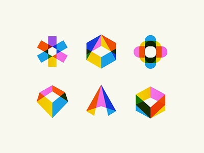 Geometries | An Icon Set brand branding colorful design icon set icons identity illustration logo people rainbow typography ui web