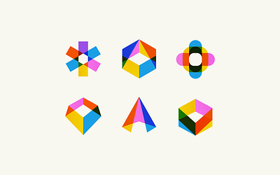 Geometries | An Icon Set brand branding colorful design icon set icons identity illustration logo people rainbow typography ui web