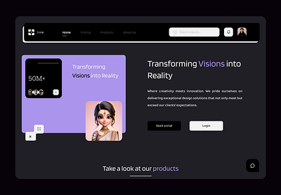 Hero page - Dark mode dark dark mode design hero hero section section ui web web design