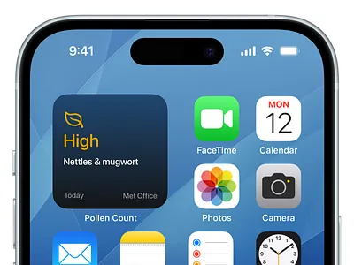 Pollen count widget daily dailyui ios pollen ui widget