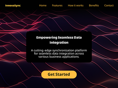 Innova Sync figma landing page ui web design