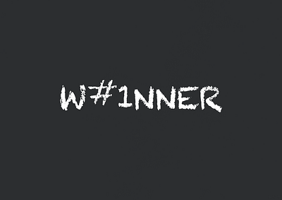 Winner | Typographical Poster graphic design graphics letters numbers poster sans serif simple text typography word