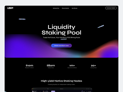 LSP Liquidity Staking Pool crypto finance lsp mining mobile pc pool staking ui ux web3