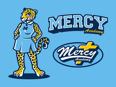 Female Jaguar Mascot Design | Mercy Jags academy christ cross design female girl illustration jags jaguar jaguars jesus ladies logo mascot mascot logo mercy private school sports sports logo vintage mascot