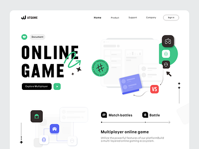 Online game battle matching branding design game illustration illustrations logo originality ui web page 游戏 科技 网页