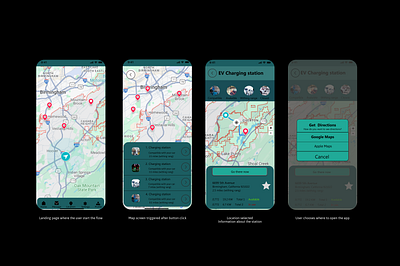 Ev Location App app design ux ux design