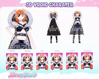 3D Vroid Model Featuring a Eyepatch Pirates Anime Girl kick