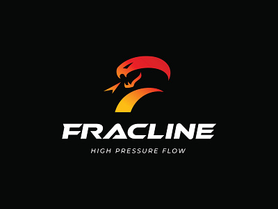 Fracline Logo bold flow graphic design italic logo modern pressure snake