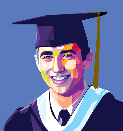 WPAP Pop art Graduation art avatar caricature cartoon design gift graduation illustration pop art vector