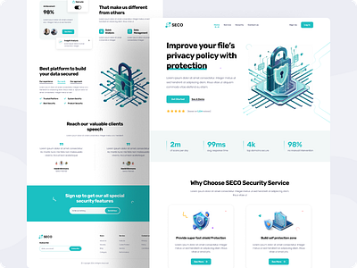 SECO || Cyber Security Landing Page Exploration 3d animation branding clean design cyber security design cyber website design graphic design interior design logo minimal design product design security typography ui uiux ux web web design website design