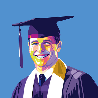 WPAP Pop art Graduation art avatar caricature cartoon design gifts graduation illustration pop art vector