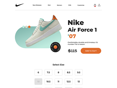 Nike Concept Landing Page basketball clean concept design landing page lifestyle minimalism modern modern art nike nike shoe shoes ui uiux web web design web designer website white landing page