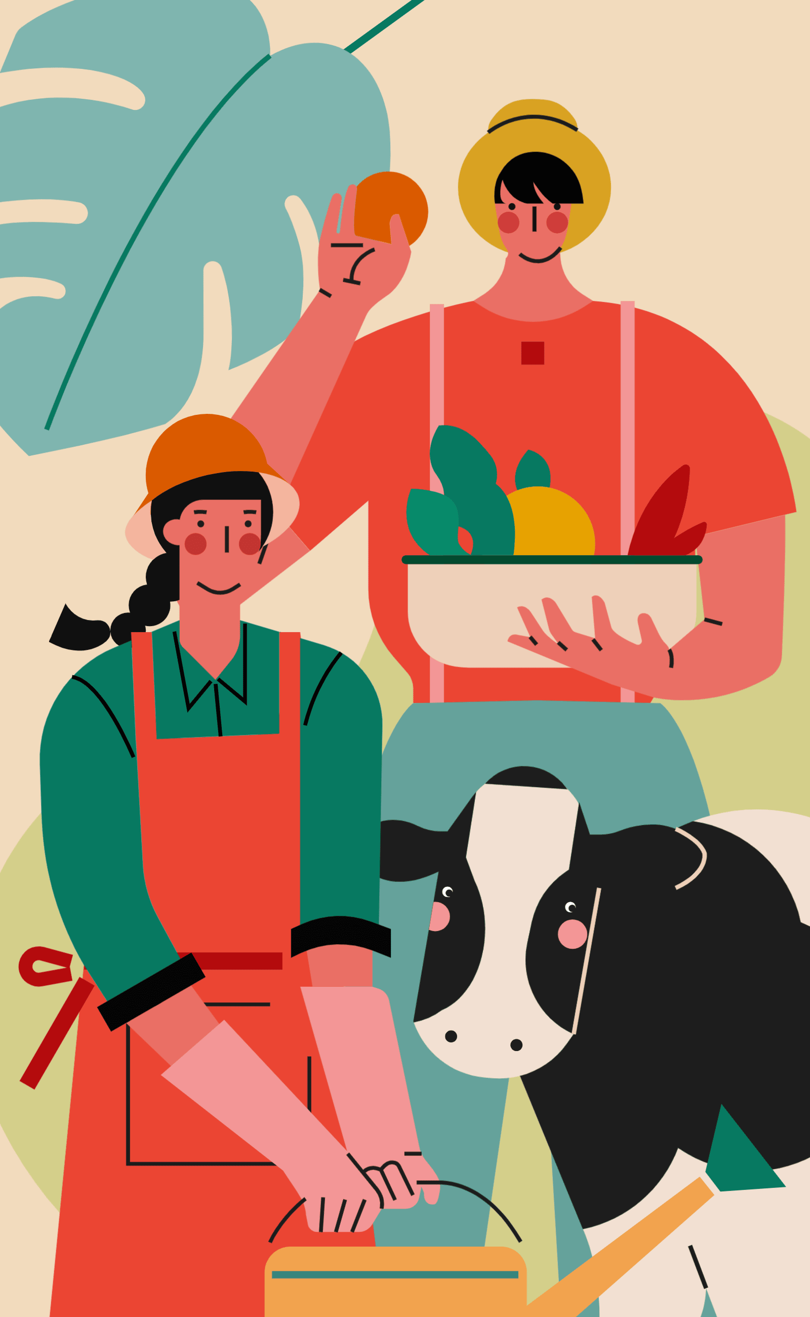 小园素作品：之玉农场 design flat graphic design illustration vector