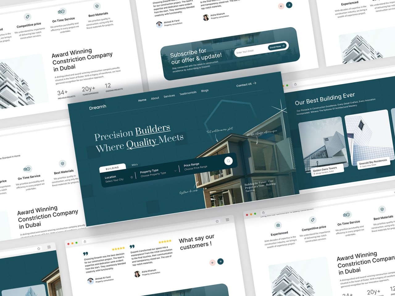 Real Estate Website UI Design branding design figma graphic design landing page real estate real estate design ui ui desogn ux ux design web dev website website design
