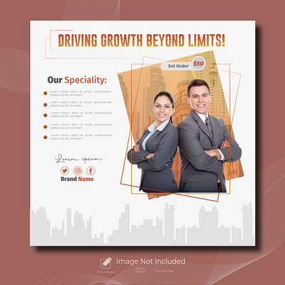 Social media post advertisement branding brochure business company profile design flyer illustration logo