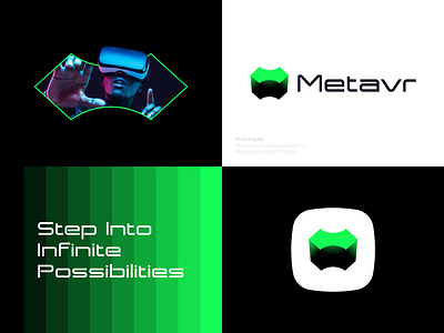 Modern, Futuristic, Innovative Metavr App Icon Design abstract logo app icon brand identity branding creative design futuristic gaming gradient logo icon innovative logo logo design logo designer meraverse meta modern logo virtual reality vr