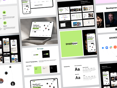 SmartTeam Hire Brand Guidelines brand guidelines branding clean color palllet design fonts hire hiring landing page logo identity presentation smart team team team landing page typography visual identity