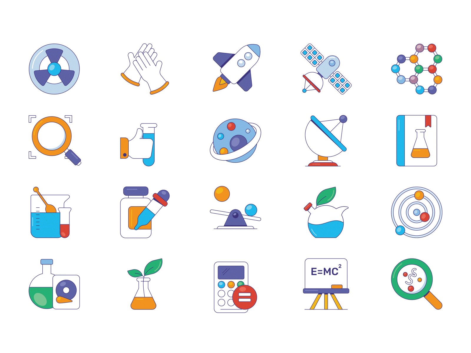 Science Animated lottie Icons astronomy biotechnology chemistry computer science engineering experiment grand mother knowledge lab results laboratory mathematics microscope opertunity finder pharmacy science data science education toxic