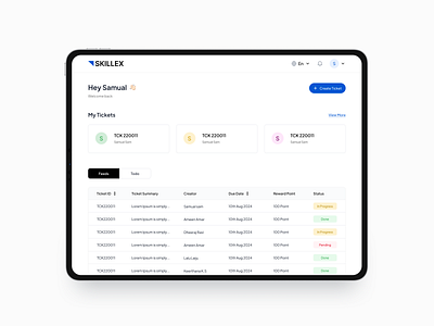 SKILLEX - Dashboard Design app design branding dashboard dashboard ui design ecommerce graphic design illustration learning listing listing screens logo minimal design payment app skill table design ui ux vector website