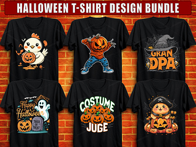 HALLOWEEN PUMPKINS T-SHIRT DESIGN branding custom art custom t shirt hallloween pumpkins halloween halloween cap halloween mug design halloween t shirt halloween vector art hen illustration man merch by amazon pumpkin pumpkins vector t shirt design t shirt template tee design tshirt typography