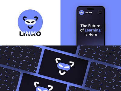 Linko Branding ai app bot branding chat color design digital education intelligence logo pattern robot ui ui design uiux ux variation