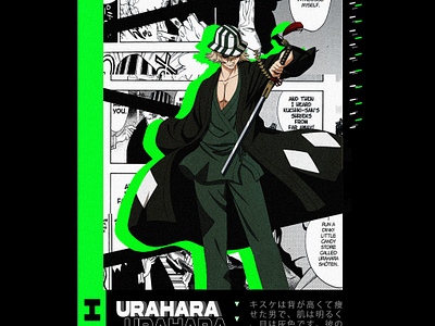 Urahara graphic design anime bleach comic graphic design poster style urahara