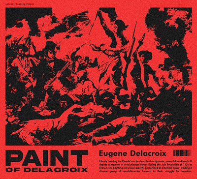 Eugene Delacroix graphic design brutalism graphic design poster style