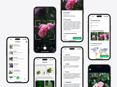 Floro Plant Identifier Mobile App app design logo mobile design ui ux