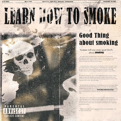 Smoke effect Assignment design graphic design magazine poster smoking style texture