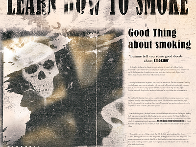 Smoke effect Assignment design graphic design magazine poster smoking style texture