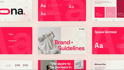 Noona - Brand Guidelines - Collage Animation animation brand book brand identity branding clean fashion fashion brand graphic design guideline interaction logo marketing modern presentation slide startup stylish symbol template visual identity