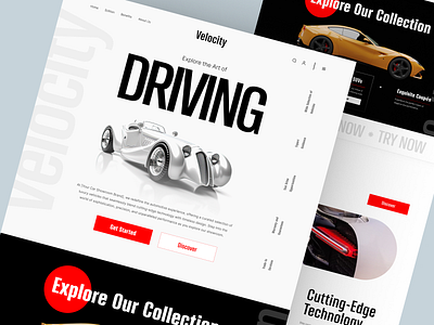 Velocity - Shopify Website Design for Driving Skills cars driving driving art ecommerce homepage interface landing page product product design product details product landing page product website shopify shopify landing page shopify website single product store store vehicile web design website