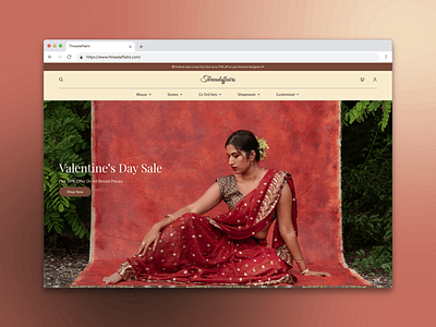 Ethnic Wear Landing Page - UI/UX Design design ecommerce ethnic fashion figma landing page ui uiux ux uxui web web design women wear