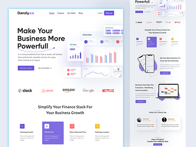 Free Saas Landing Page Design animation branding free saas landing page design motion graphics ui