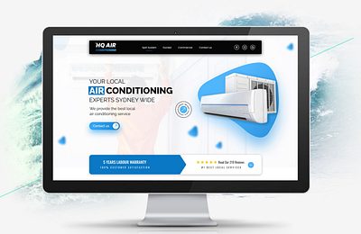 Air Conditioning Service Landing Page business website creative design design landing page landing page design ui design ui ux user experience user interface web design website design