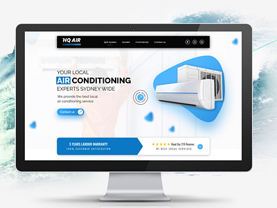 Air Conditioning Service Landing Page business website creative design design landing page landing page design ui design ui ux user experience user interface web design website design