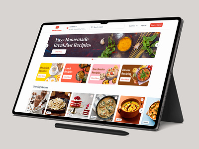 Secret Sause - Recipe Webapp app cooking recipies cooking webapp cooking website design dishes food food ordering homepage ingredients ordering intuitive landingpage order recipe book recipe webapp ui ux webapp website