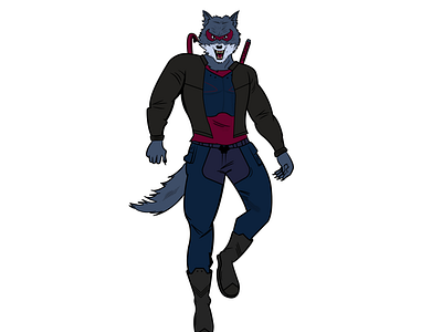 Wolf Hood character crowbars illustration mask superheroe visdev wolf