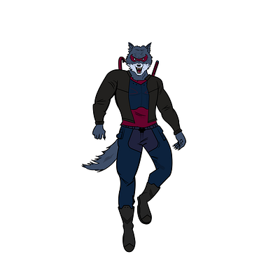 Wolf Hood character crowbars illustration mask superheroe visdev wolf