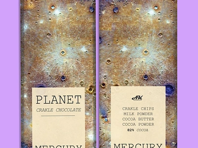 PLANET Mercury chocolate bar branding chocolate chocolate packaging design graphic design illustration logo packaging typography