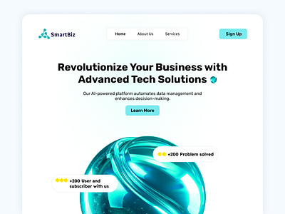 Business Landing Page agency design landing page ui uiux uiux desgin web design