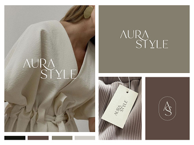 AuraStyle boutique brand identity brand logo branding clothing elegant elegent fashion graphic design logo design luxury luxury logo minimal modern premium brand shopping