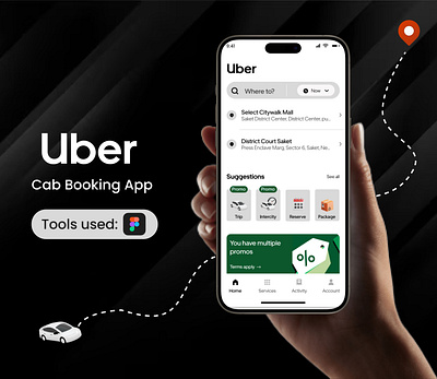 Redesign : Uber App design figma uber ui ux