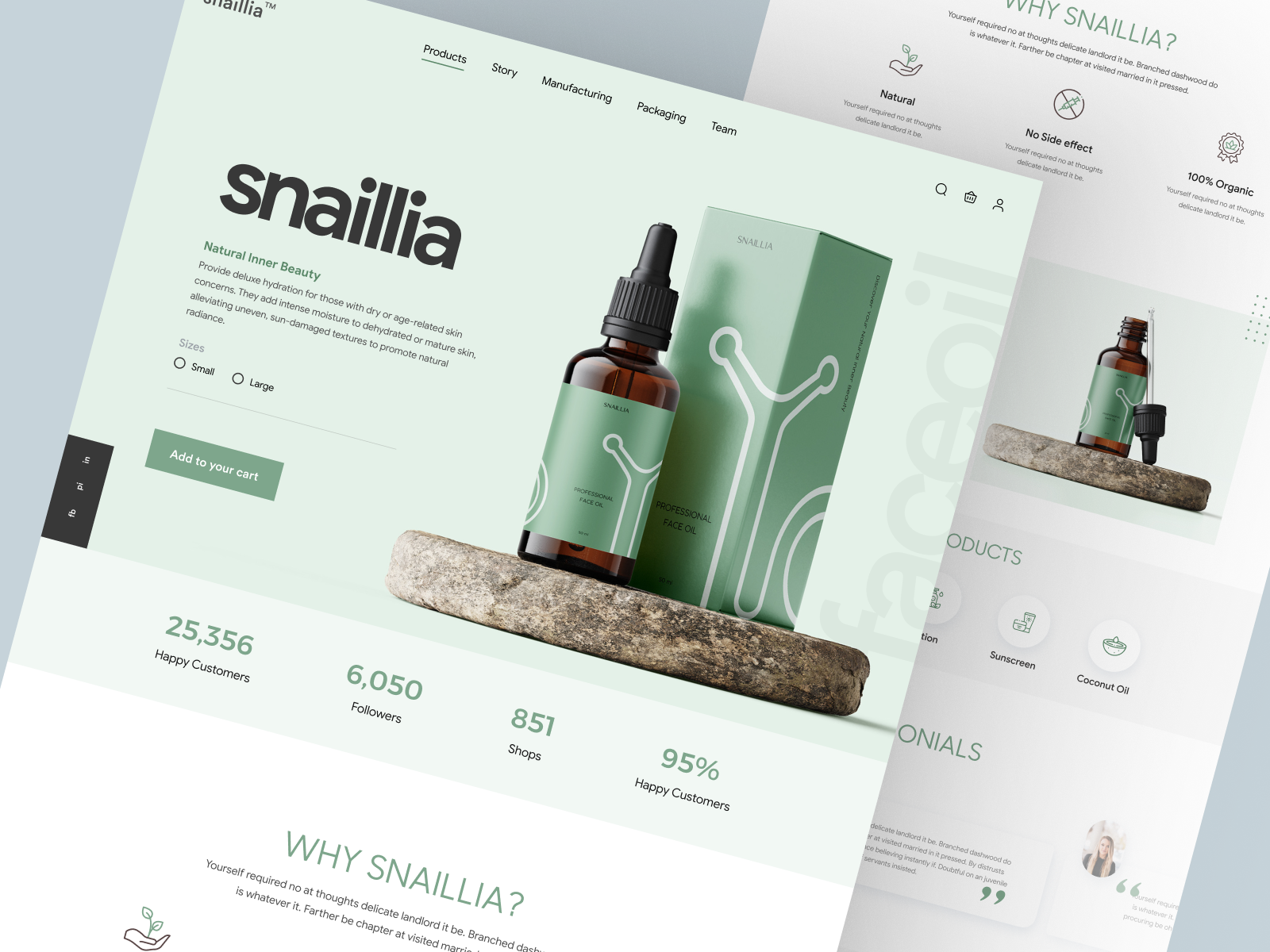 Example of Snaillia - Shopify Website Design for Olive Oil