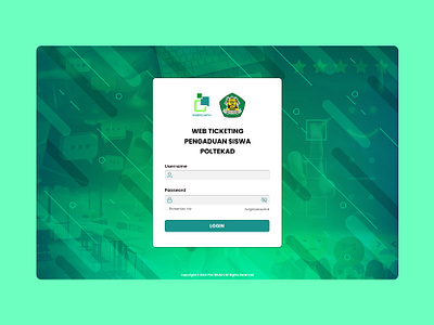 Web UI - Web Ticketing Pengaduan Siswa graphic design ui