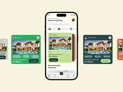 Prime Home Real Estate Agency Mobile App Design agency animation booking branding design figma home listing mobile app mobile app design motion graphics project property realestate responsive design ui user experience user interface ux website