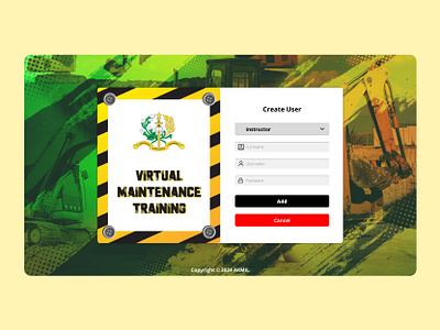 Desktop UI - Virtual Maintenance Training graphic design ui