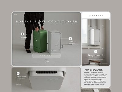 Website Design. Air Conditioner air branding conditioner design device illustration website